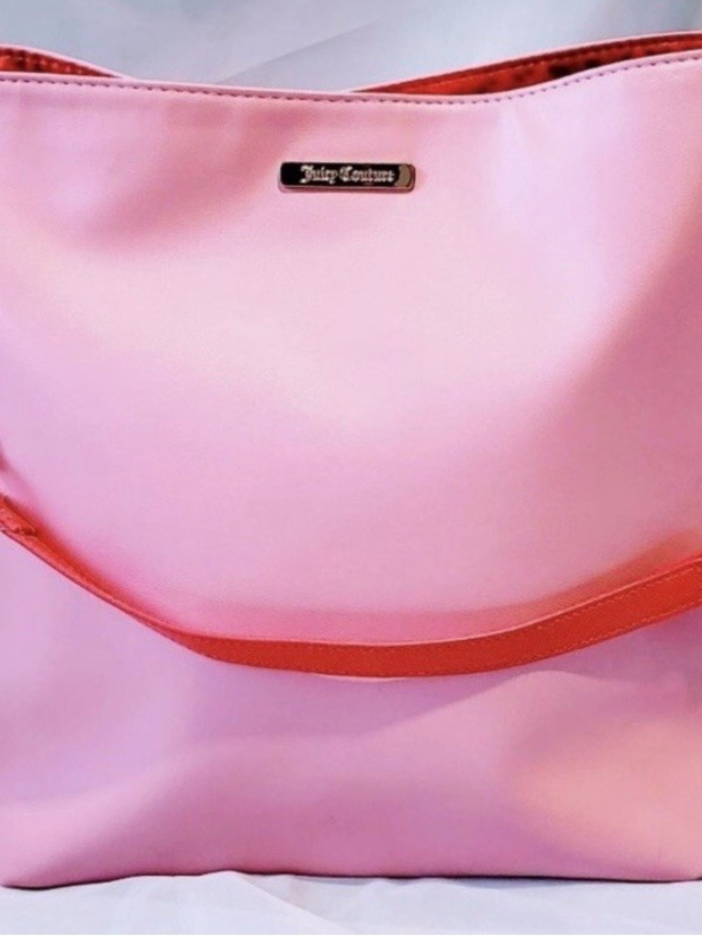Juicy Couture Pink and Coral Two-Tone Tote